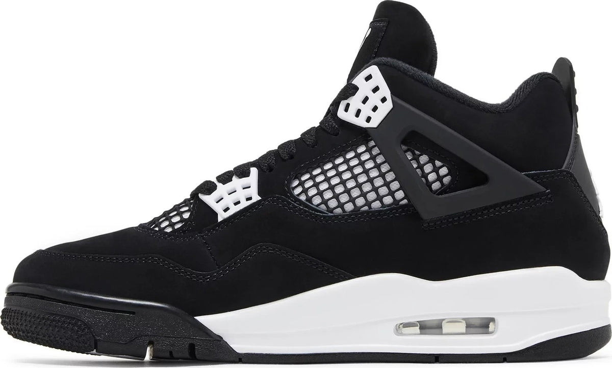 Jordan 4 Retro Black White Sneakers (FQ8138-001)